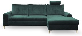 Sarok ülőgarnitúra Monique (sötétzöld) (J). 1098061