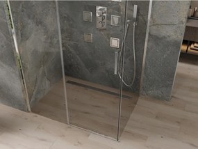 Mexen Omega tolóajtós zuhanykabin 100 x 80 cm, átlátszó, króm - 825-100-080-01-00