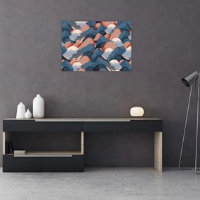 Kép - Hullámok és dombok (üvegen) (70x50 cm)