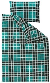 Flanel ágyneműhuzat KOCKA zöld Ágyneműhuzat mérete: 70 x 90 cm | 140 x 200 cm