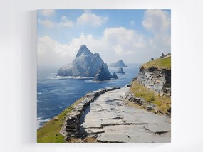 Poszter Tájkép Írország Tengerpart Hegyek Sziklák Kilátás 40x40