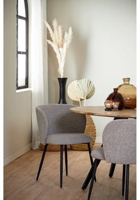 Szürke kárpitozott étkezőfotel Elyna – Light &amp; Living