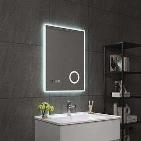 [pro.tec] LED fürdőszobai tükör Lizzano 50x70 cm fehér