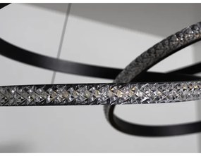 LED csillár kábelen, fényerőszabályozható, 90W (LED)/230V, 3000–6500K, Ø47 cm + távirányító