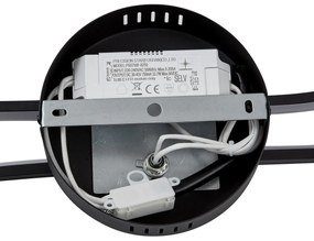 Design mennyezeti lámpa matt fekete 65 cm 3 lépésben dimmelhető 2-lámpás - Pepe