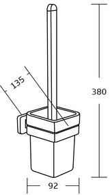 Mexen tartozékok, ASIS WC kefe tartó, arany, 7017650-50