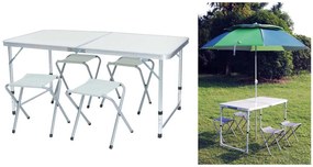 Kemping asztal 4 székkel