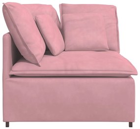 rózsaszín moduláris kanapé sarokmodul párnákkal 100 cm