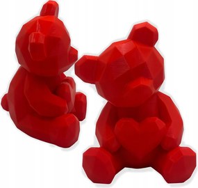 Mackó figura Low Poly Univerzális Ajándék Valentin nap Nőnap Nagymama 11cm