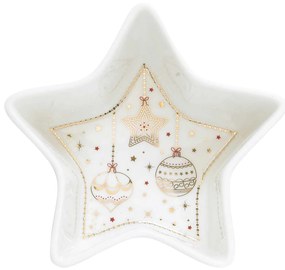 Porcelán karácsonyi csillagtál Christmas Lights