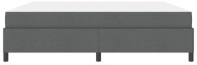 Boxrugós ágy Sötétszürke és Fekete 200 x 200 cm