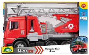 Lena tűzoltóautó működő locsolópermetezővel  Mercedes Benz Arocs, 47 cm