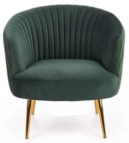 Crown fotel, sötétzöld / arany