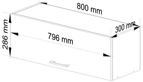 Felső konyhaszekrény Ozara W80 G1 (fehér). 1071210