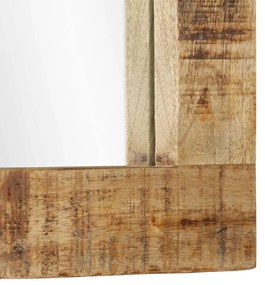 tömör mangófa és üveg tükör 70 x 50 cm