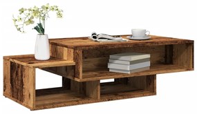 antik fa színű szerelt dohányzóasztal 105 x 55 x 32 cm