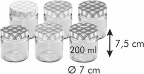 Tescoma 6 részes befőzőüveg készlet DELLA CASA, 200 ml, 200 ml