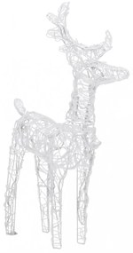 akril rénszarvasok és szán karácsonyi dísz 160 LED-del 130 cm