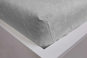 Szürke gumis mikroplüss lepedő 180x200 cm – Jerry Fabrics