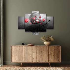 Piros absztrakt gömbök képe (150x105 cm)
