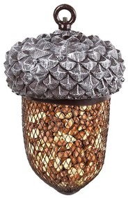 Felakasztható makk alakú madáretető, ráccsal