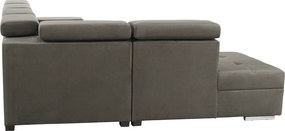 Ülőgarnitúra, szürkésbarna taupe, jobbos, LAMORA U