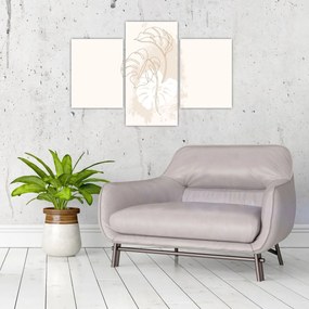 Kép - Line art monstera N⁰1 (90x60 cm)