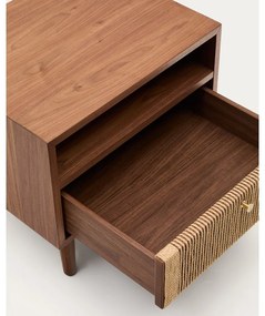 Barna éjjeliszekrény diófa dekorral Elan – Kave Home