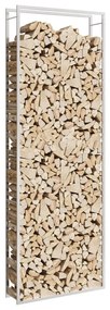 rozsdamentes acél tűzifatároló 110x28x312 cm