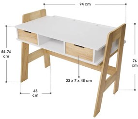Juskys Fietje gyermek íróasztal