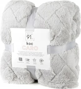 Mikroszálas takaró puha meleg bolyhos Caro 170x210 ezüst
