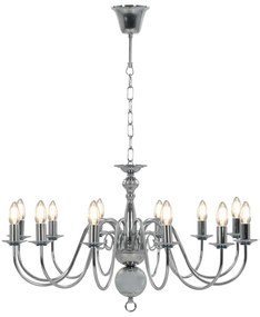 ezüstszínű csillár 12 db E14 izzófoglalattal