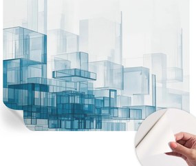 Fali fotótapéta előszoba konyhába Átlátszó kockák 208x146 cm