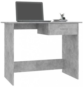 betonszürke szerelt fa íróasztal 100 x 50 x 76 cm