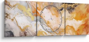 Kép - Márványozott háttér (órával) (90x30 cm)