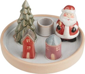 WINTER VILLAGE kerámia  gyertyatartó 15cm