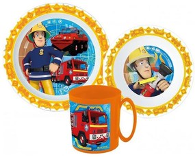Sam a tűzoltó Rescue Mission étkészlet, micro műanyag szett bögrével 350 ml