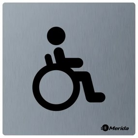 Piktogram Merida Stella - mozgássérült WC, matt rozsdamentes acél