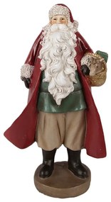 Nagy szakállas Mikulás karácsonyi dekorációs figura