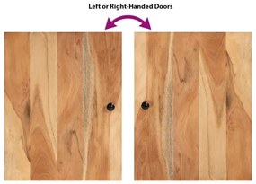 vidaXL 5 részes tömör akácfa fürdőszobai bútorgarnitúra