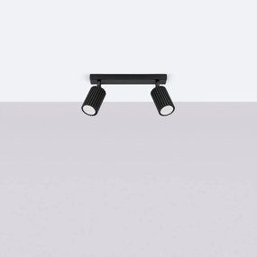 Fekete spotlámpa 6,5x30 cm Gleam – Sollux