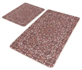 Barna bársony fürdőszobai kilépő szett 2 db-os 60x100 cm – Mila Home