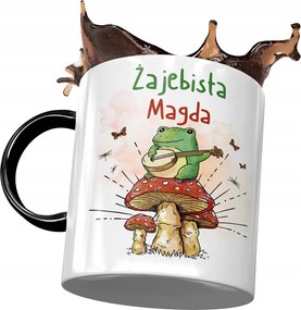 Fekete Bögre Magdolna Ajándék Nyomtatott Fotóval