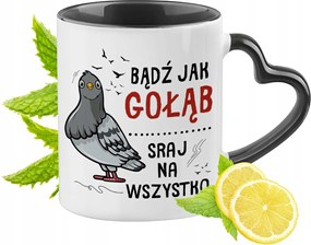 Vicces Bögre Fekete Szív Alakú Füllel Ajándék