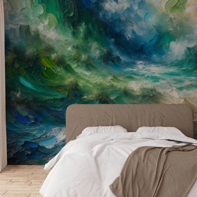 Fotótapéta - Zöld-kék absztrakció (147x102 cm)