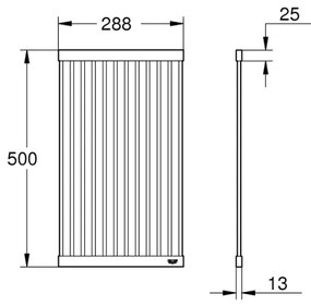 GROHE 40858SD0 - Edénycsepegtető tálca 500 × 288 mm, rozsdamentes acél