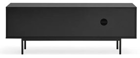 Fekete-natúr színű TV-állvány tölgyfa dekorral 140x52 cm Sierra – Teulat