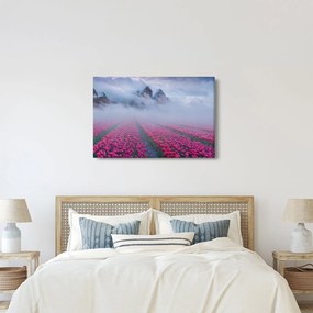 Kép - Tájkép tulipánmezőkkel (90x60 cm)