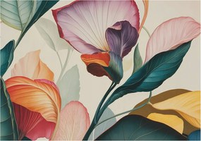 Flizelin tapéta Fali Flizelin Prémium Színes virágok 312x219 Ragasztó