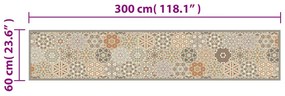 mosható hatszögletű pasztell bársony konyhaszőnyeg 60x300 cm